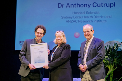 Annual Health Research Infrastructure Award recipient Dr Anthony Cutrupi