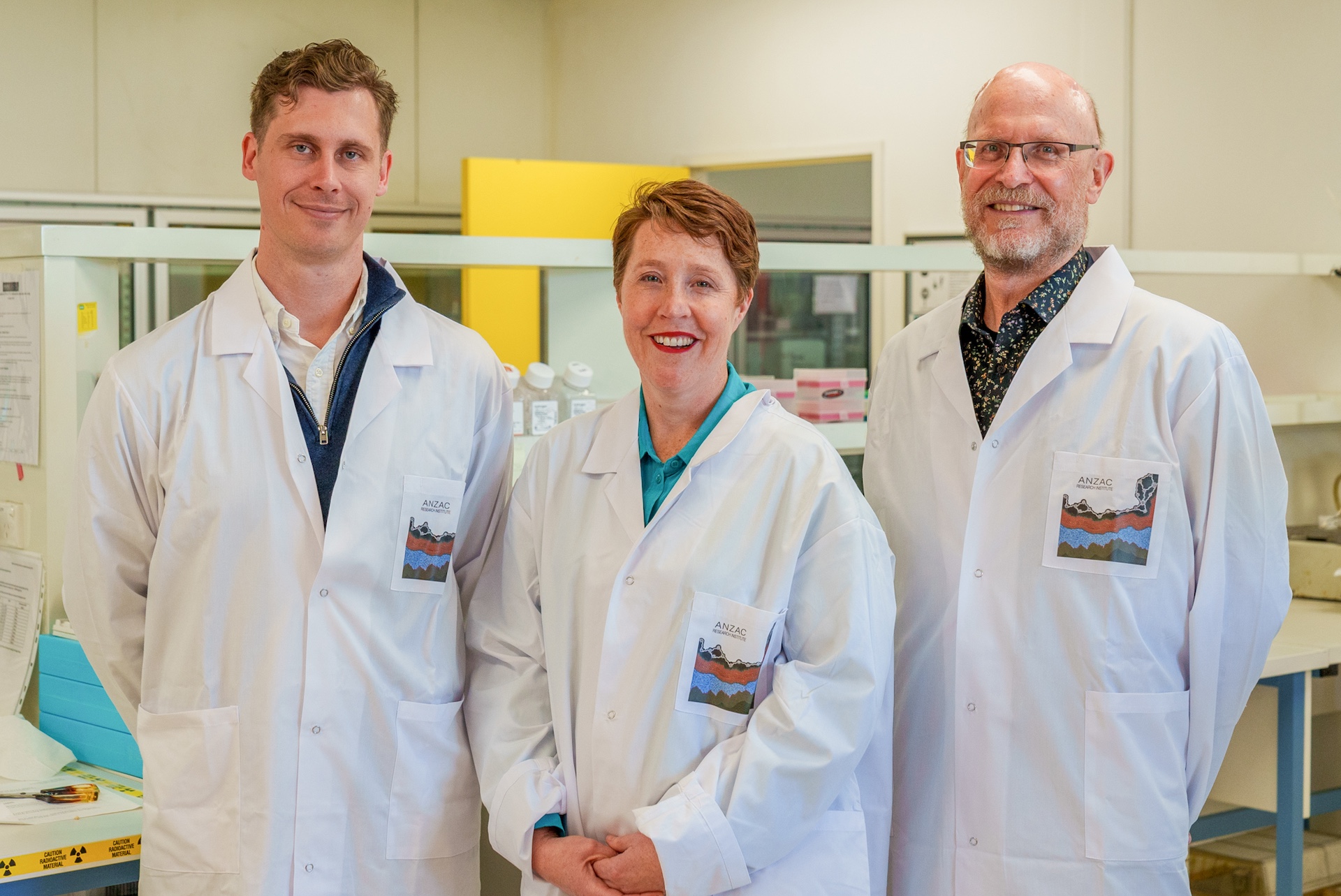 Team photo with three members of the Oral Insulin team