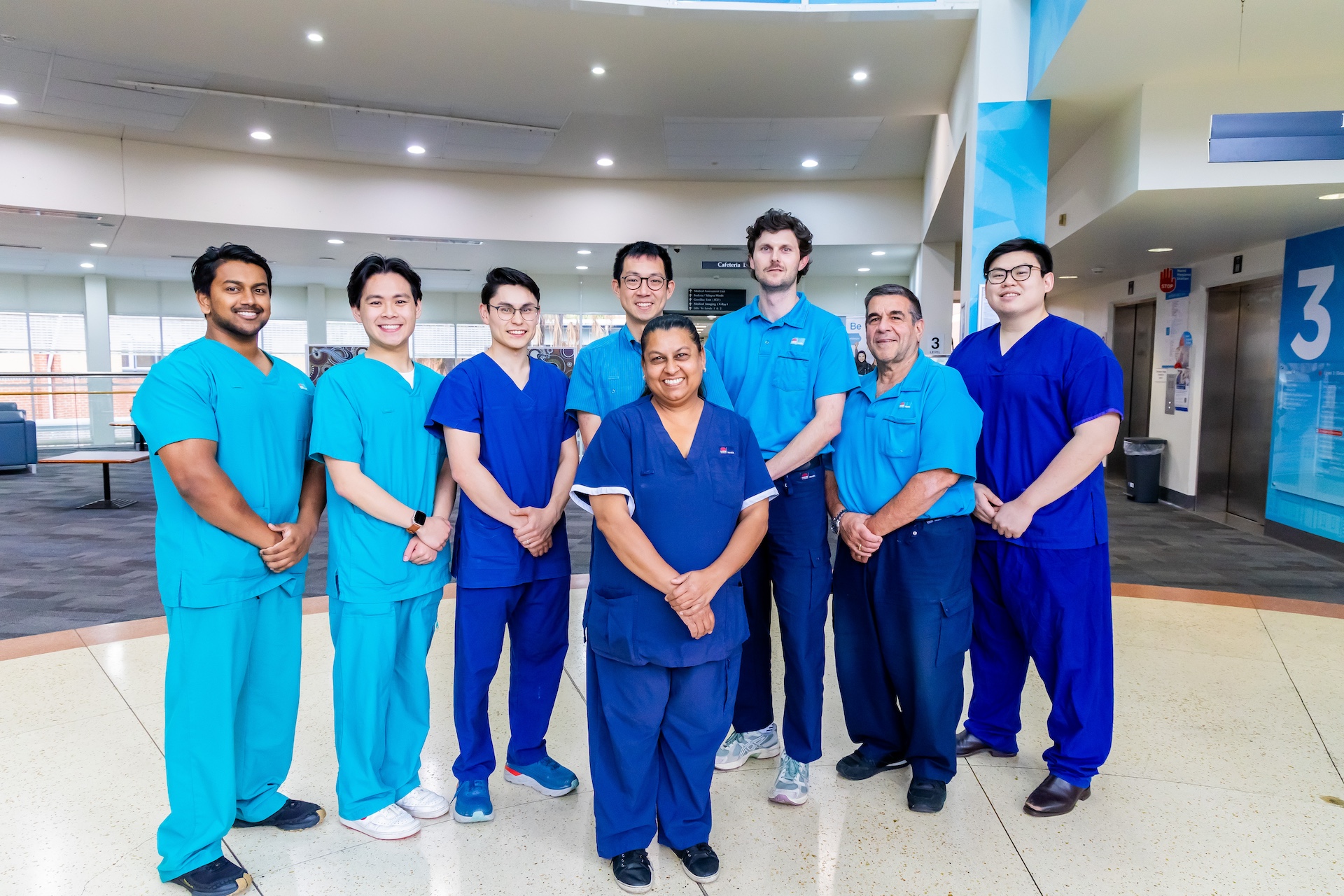 staff from Canterbury Hospital pose for a photo