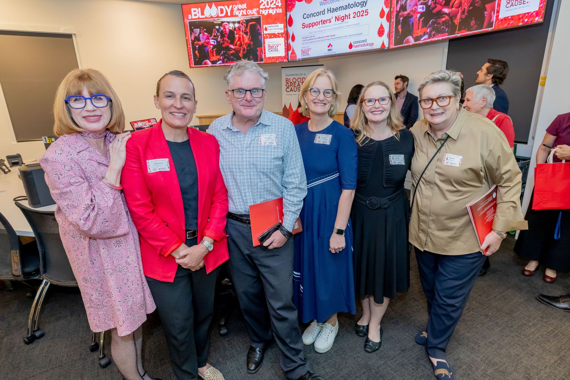 Six people at social function