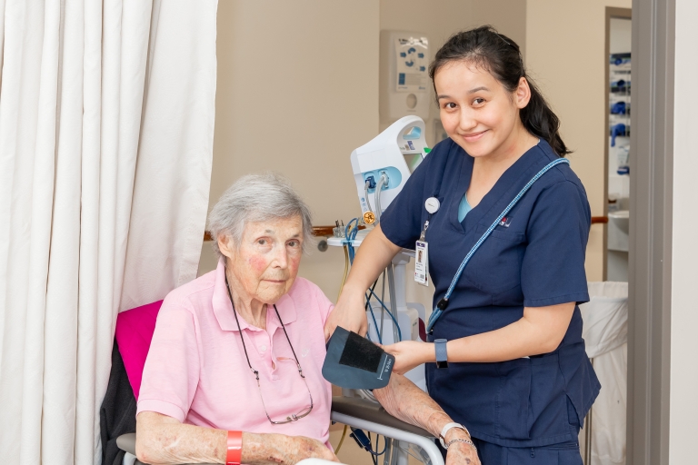 Balmain nurse and patient