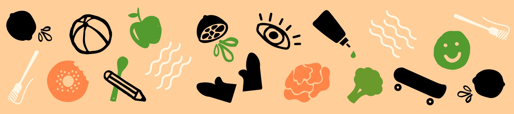 Food and wellbeing illustrations