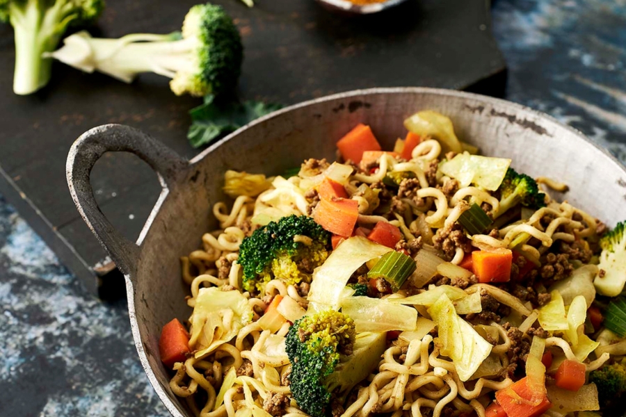 Kangaroodles meal served in pan