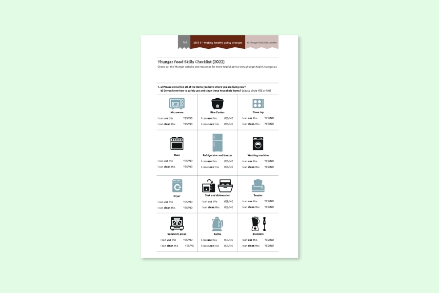 Yhunger food skills checklist preview
